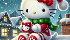 Hello Kitty Christmas Puzzle: Festive Holiday