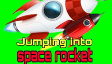 Jumping into space rocket travels in space