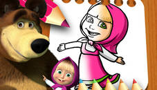 Masha & the Bear Coloring Book