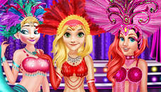 Princess as Los Vegas Showgirls