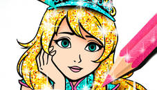 Princess Coloring Book Glitter