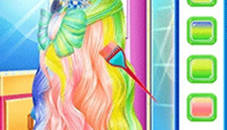 Princess Fashion Rainbow Hairstyle Design