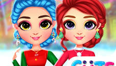 Rainbow Girls Christmas Outfits