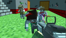 Shooting Zombie Blocky combat Warfare