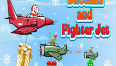 Snowman and Fighter Jet