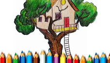 Tree House Coloring Book