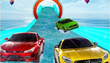 Water Slide Car Stunt Racing Game 3D